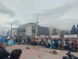 Σύνταγμα: Συγκέντρωση αλληλεγγύης στον απεργό Πάνο Ρούτσι